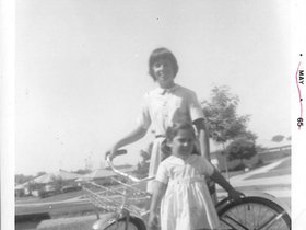 1964 Aug (taken) Mary Zann bike.jpg